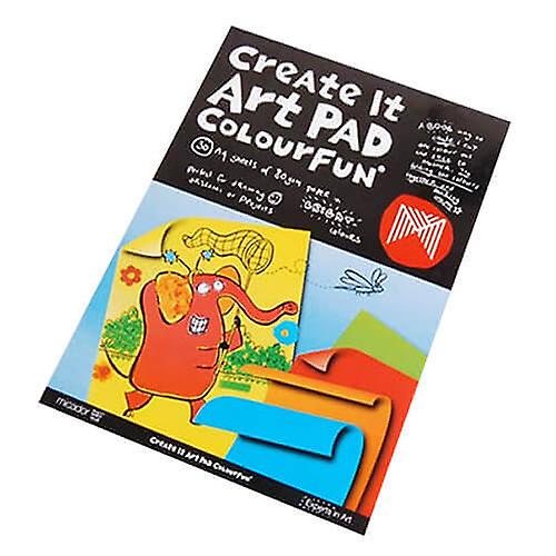 Micador Creat It Art Pad 30 Sheets A4 Vibrant Colours Acid Free Colour Pages