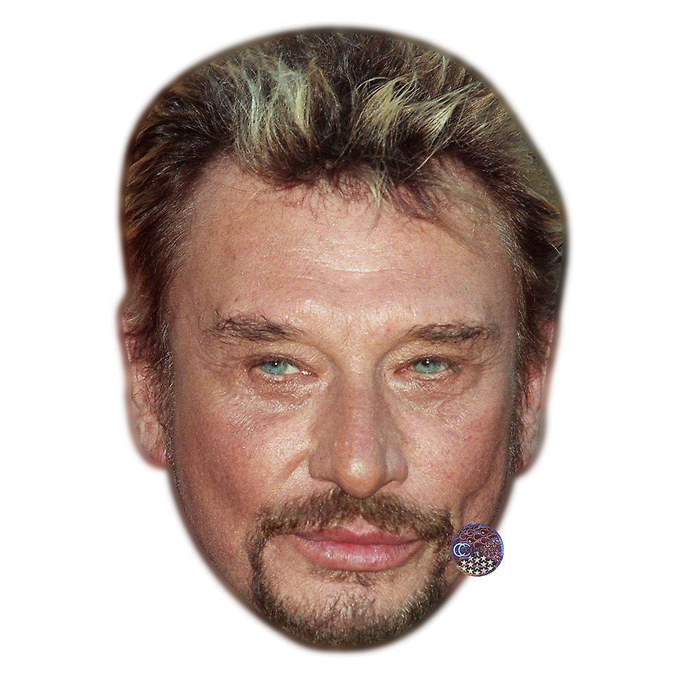 Johnny Hallyday Celebrity Mask, Flat Card Face