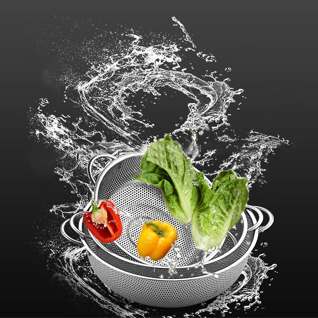 Stainless Steel Mesh Sifter Colander - Dense Hole Strainer Basket For Kitchen (2 Sizes)