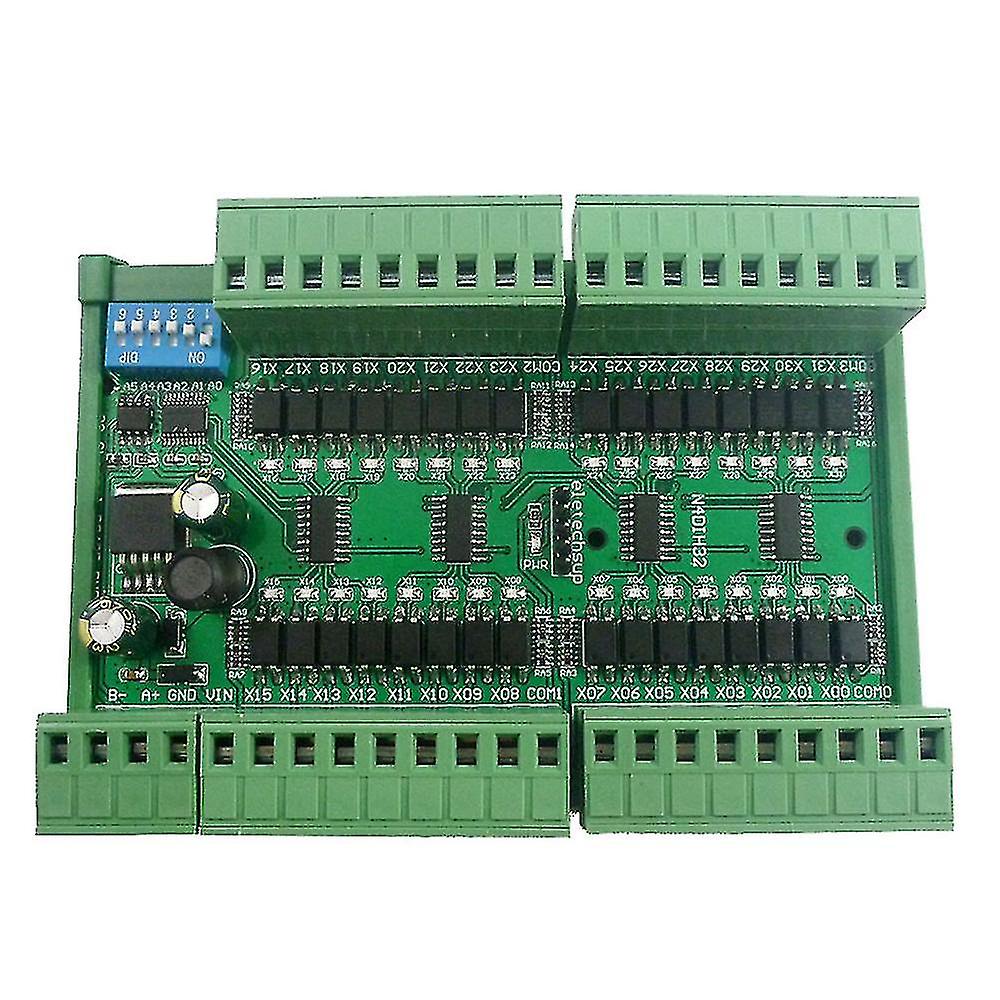 32ch Pnp Isolated Digital Input Rs485 Modbus Rtu Controller Dc 12v 24v Plc Switch Quantity Acquisit