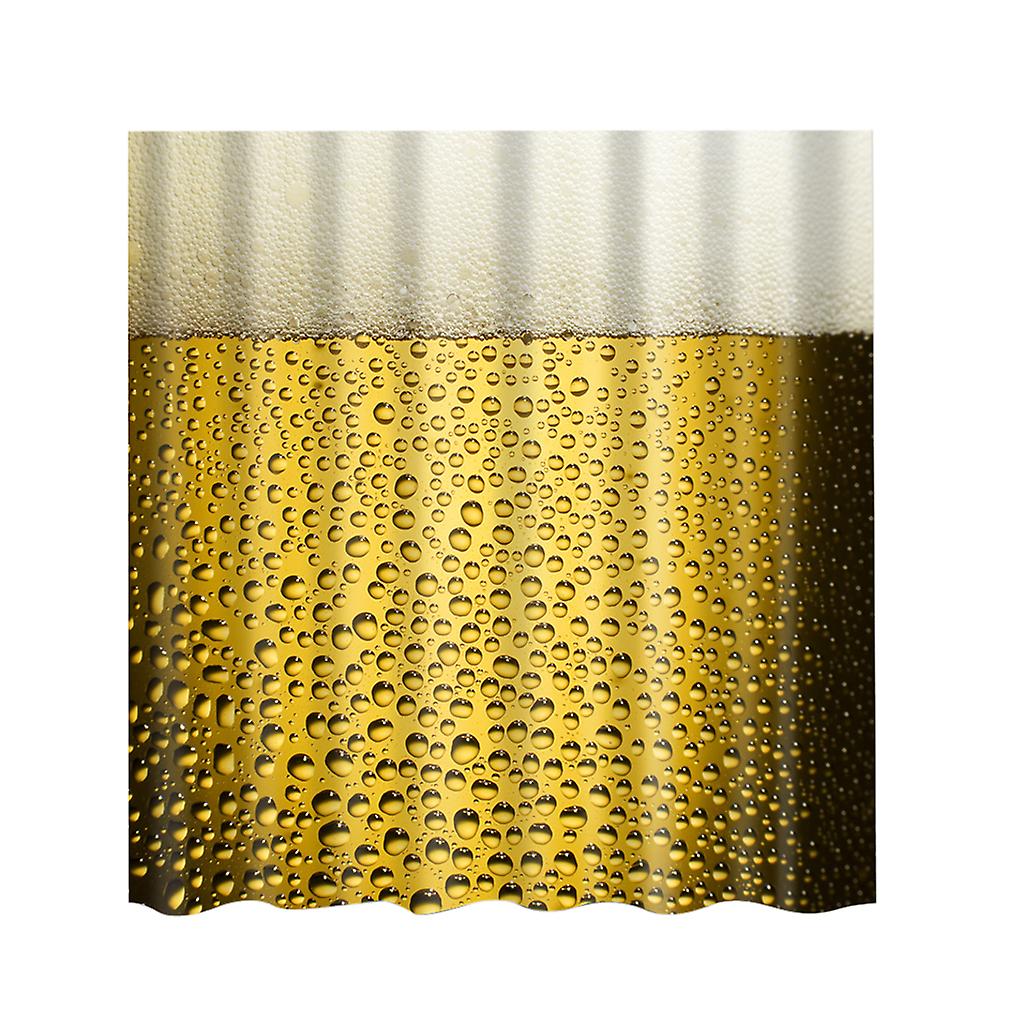 Shower Curtain Bathroom Polyester Fabric Panel Decor with 12 Hooks Set #13