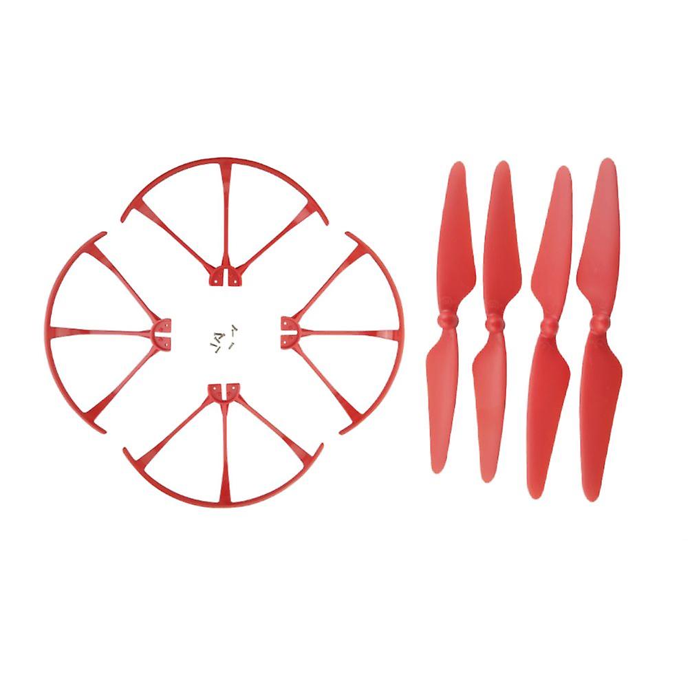 Propeller And Protection Ring For Mjx B3 Bugs 3 Rc Drone Quadrotor Red