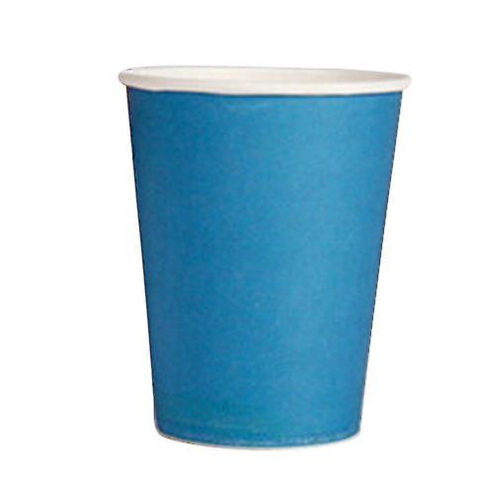 20 Paper Cups (9oz) - Plain Solid Colours Birthday Catering(blue)