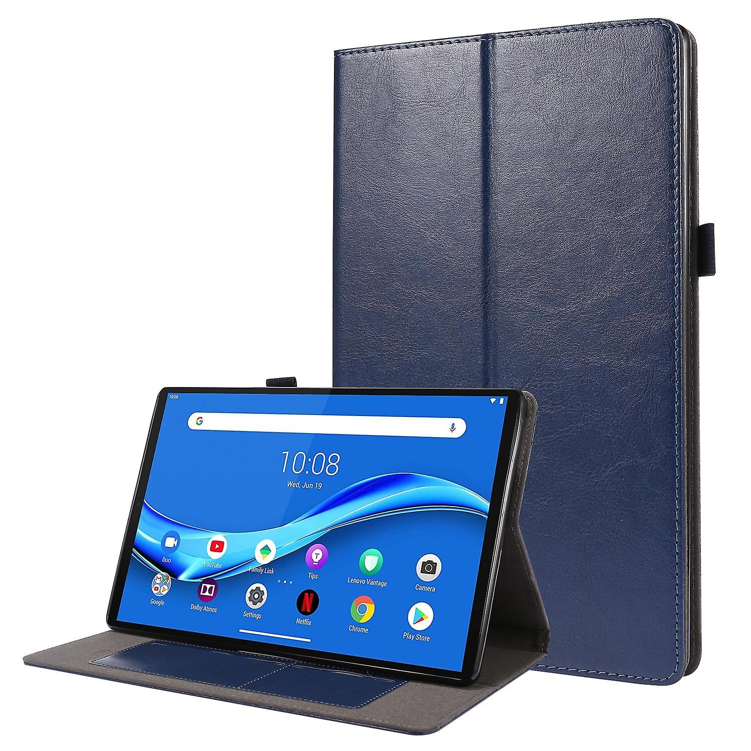 For Lenovo M10 Plus 2-Folding PU Leather Case