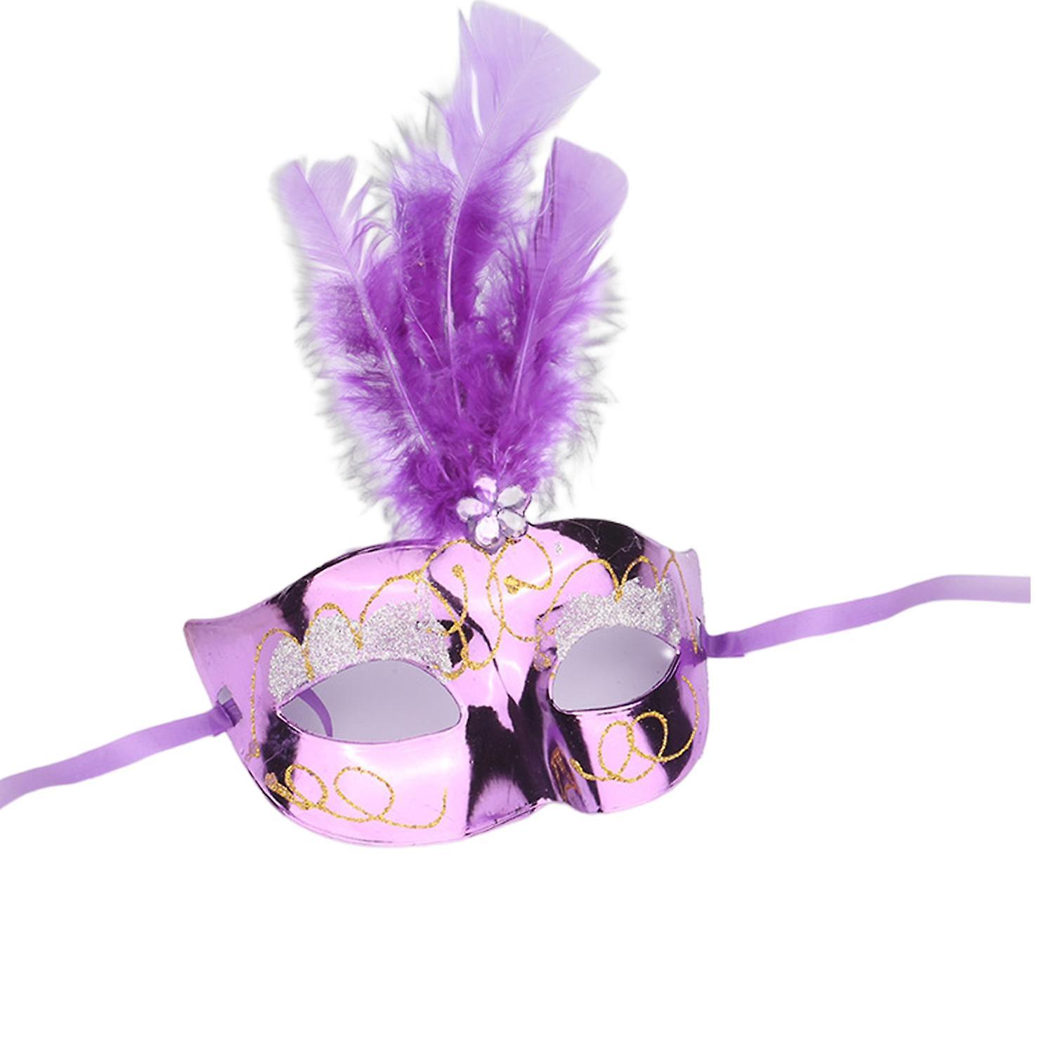 Merryso Halloween Masque Adjustable Strap Feather Masque Cosplay Face Masque Halloween Costume