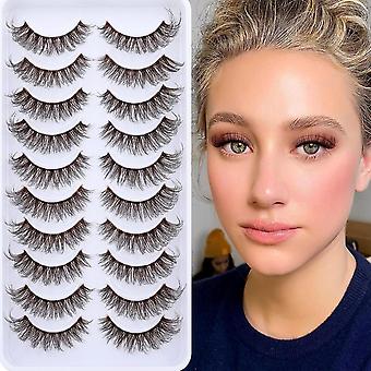 Brown Lashes Natural Look False Eyelashes Cat Eye Natural Lashes Cl...