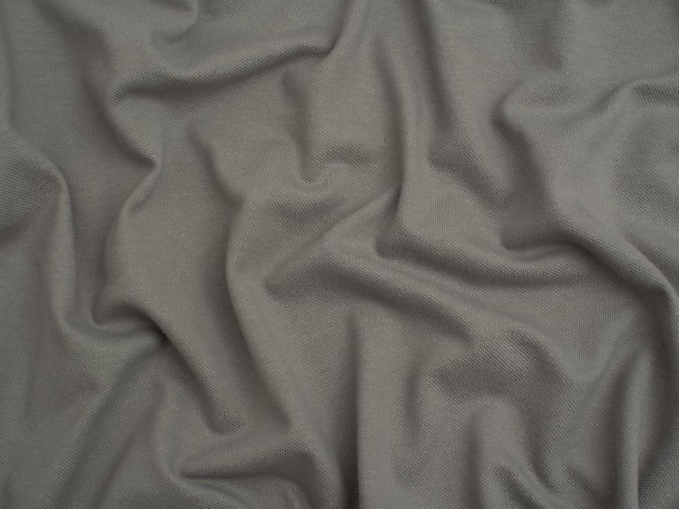 Minerva Pique Cotton Stretch Knit Fabric Grey - per metre