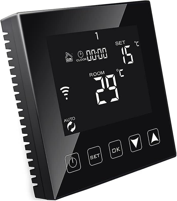 WiFi Smart termostat til elektrisk gulvvarme med Alexa Google Assistant-kompatibel sonde, programmerbar tilsluttet termostat Elektrisk opvarmning Floo