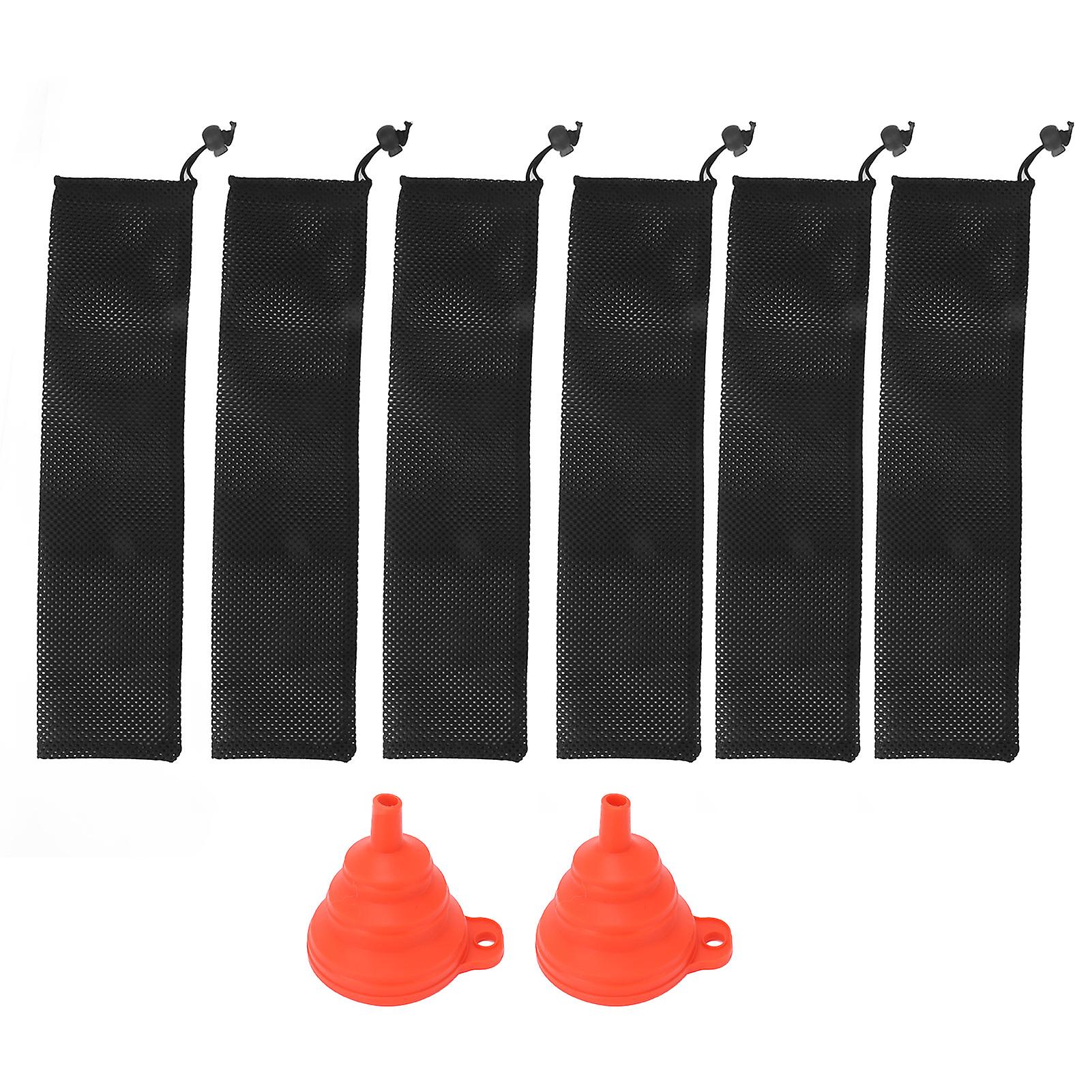 Fuglefoder Finkestrømpefoder Hængende Tidselfrøfoder Netstrømper med Foldbar Fodertragt til Have Udendørs