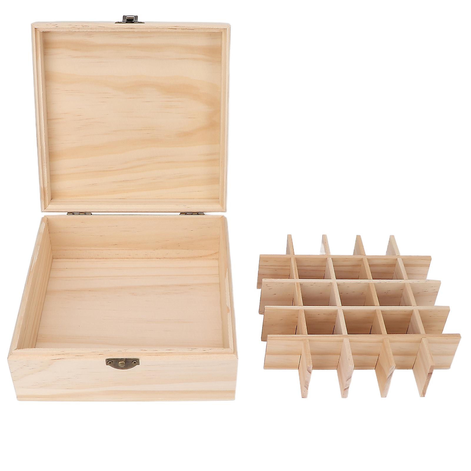 Natural Pine Essential Oil Storage Case, Durable, Removable and Portable, for Home and Travel