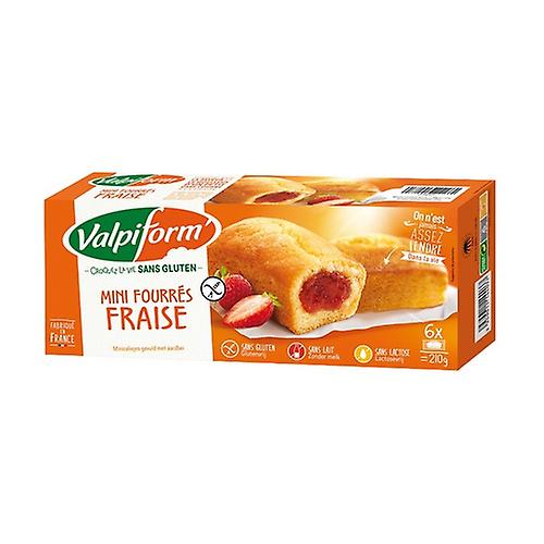 Mini cake filled with strawberry 6 units