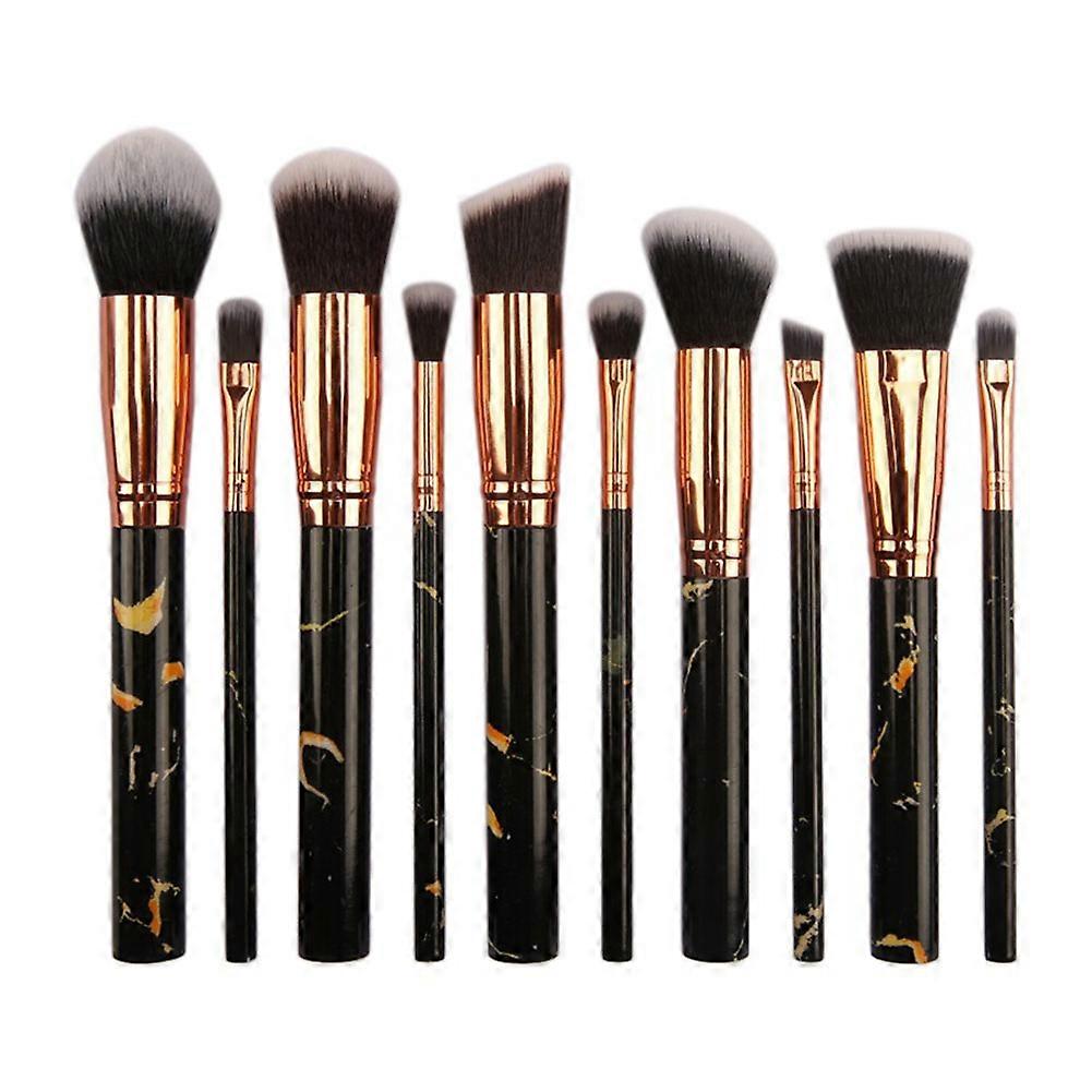 10pcs/set Makeup Brushes Marble Pattern Face Powder  Eyelash Eyeshadow Make up Brushes