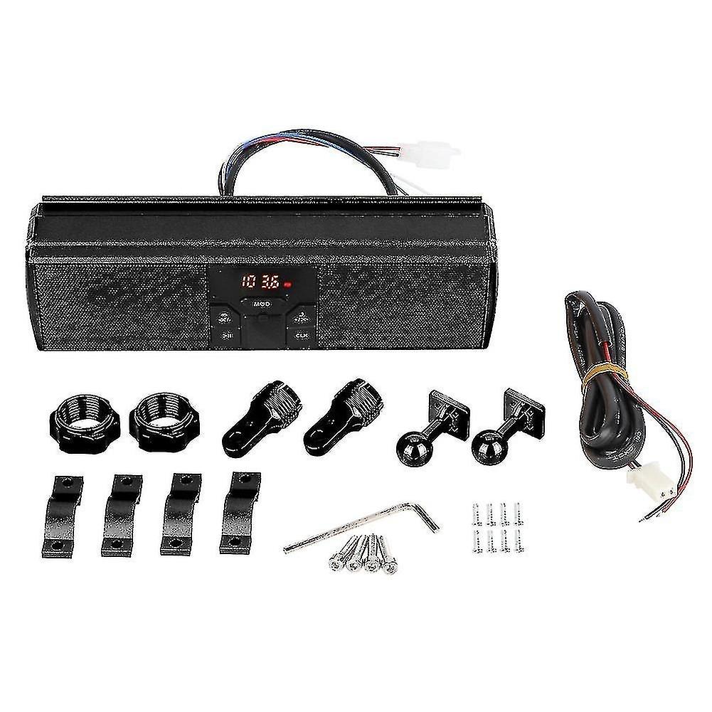 Motorcycle modified handlebar audio system side-proof waterproof audio system (black)