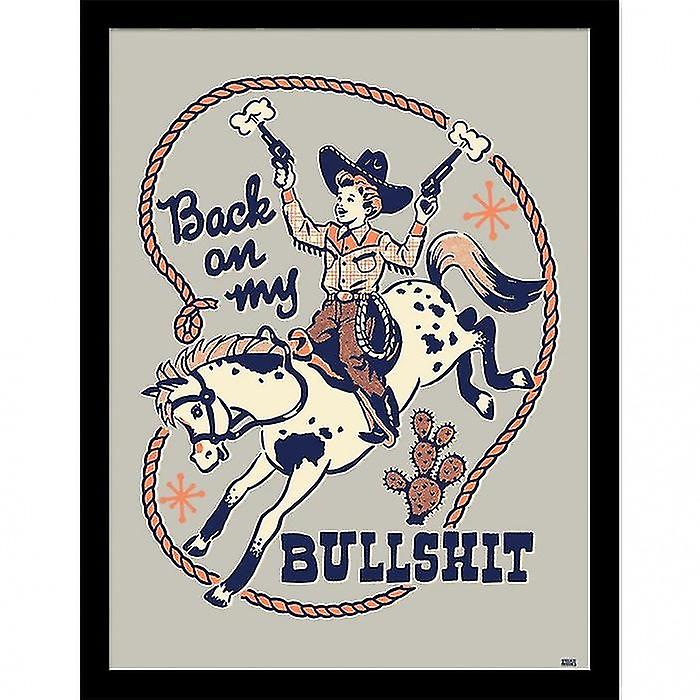 Steven Rhodes Back On My Bullshit Poster emoldurado