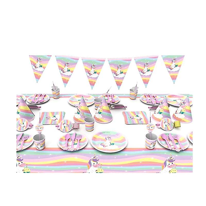 66pcs Disposable Dinnerware Set