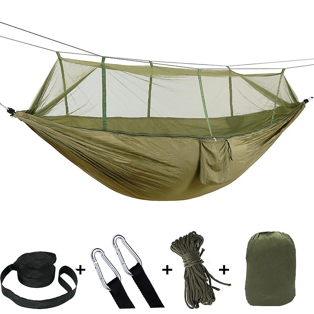 Parachute Fabric Portable Outdoor Camping Hammock With Mosquito Net Hanging Swing Sleeping Bed Tree Tent