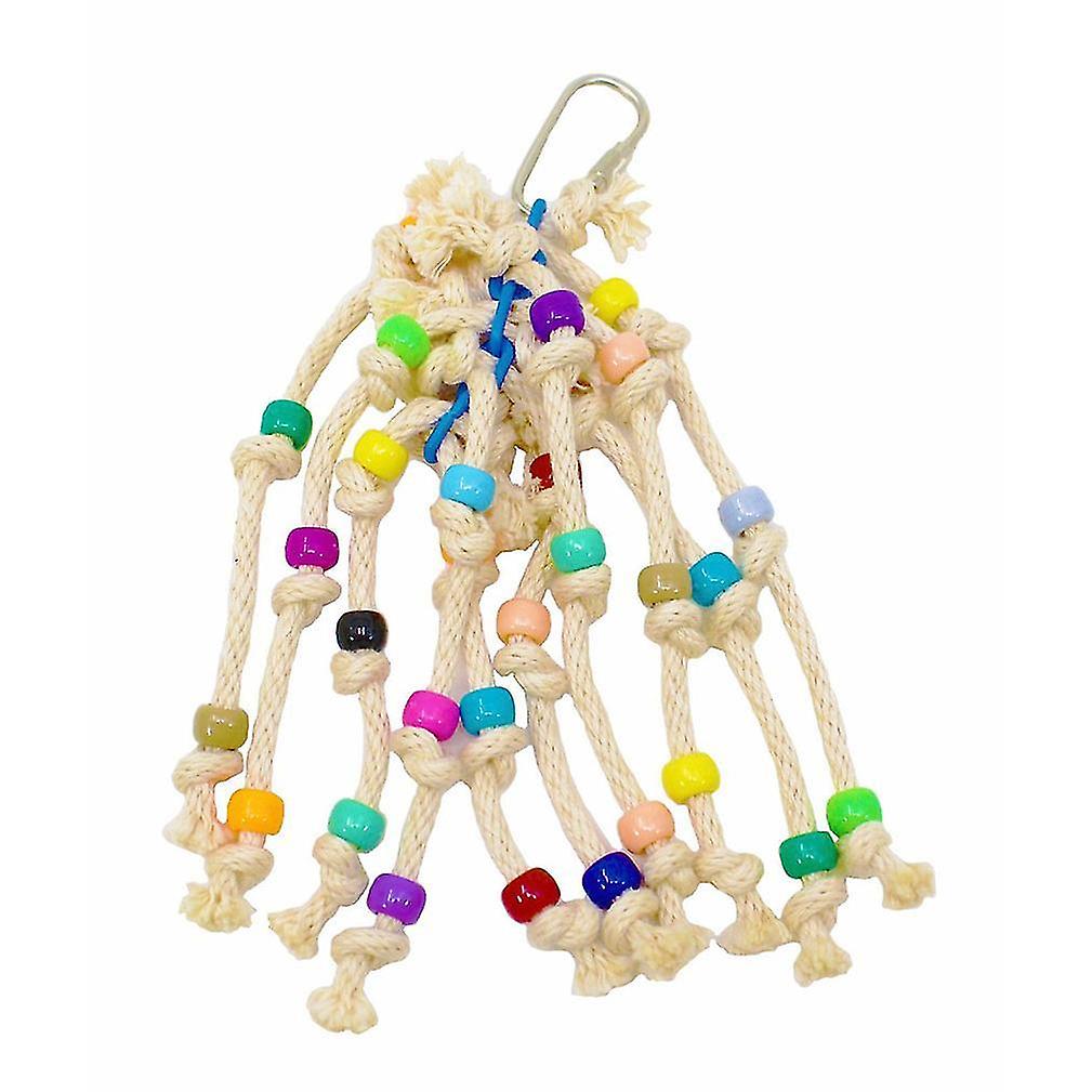 New Parrot Bird Bite Toy Colorful Beads Pull String ES2199