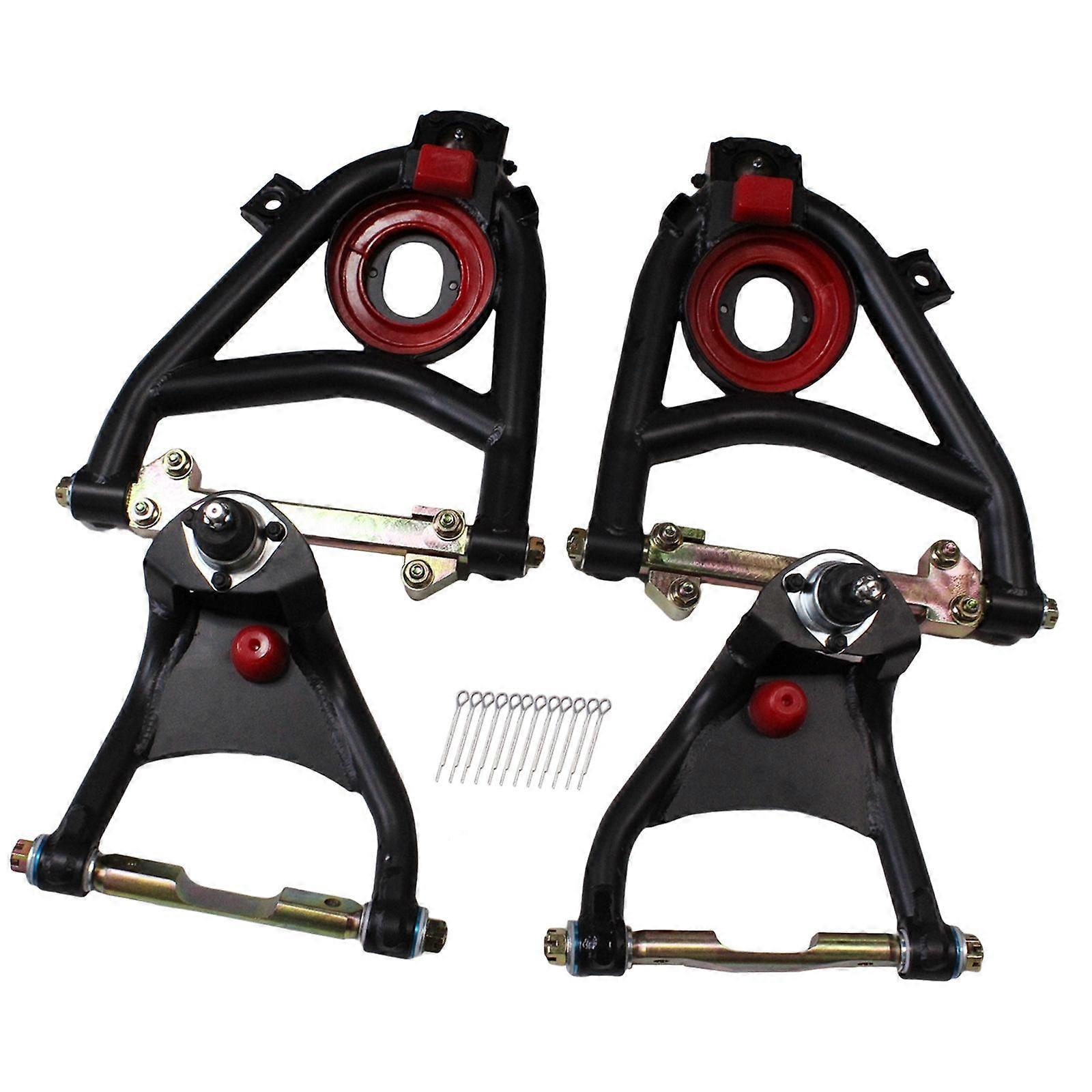 4Pcs Front Upper Lower Tubular Control Arm Kit Assembly for Chevy 55-57