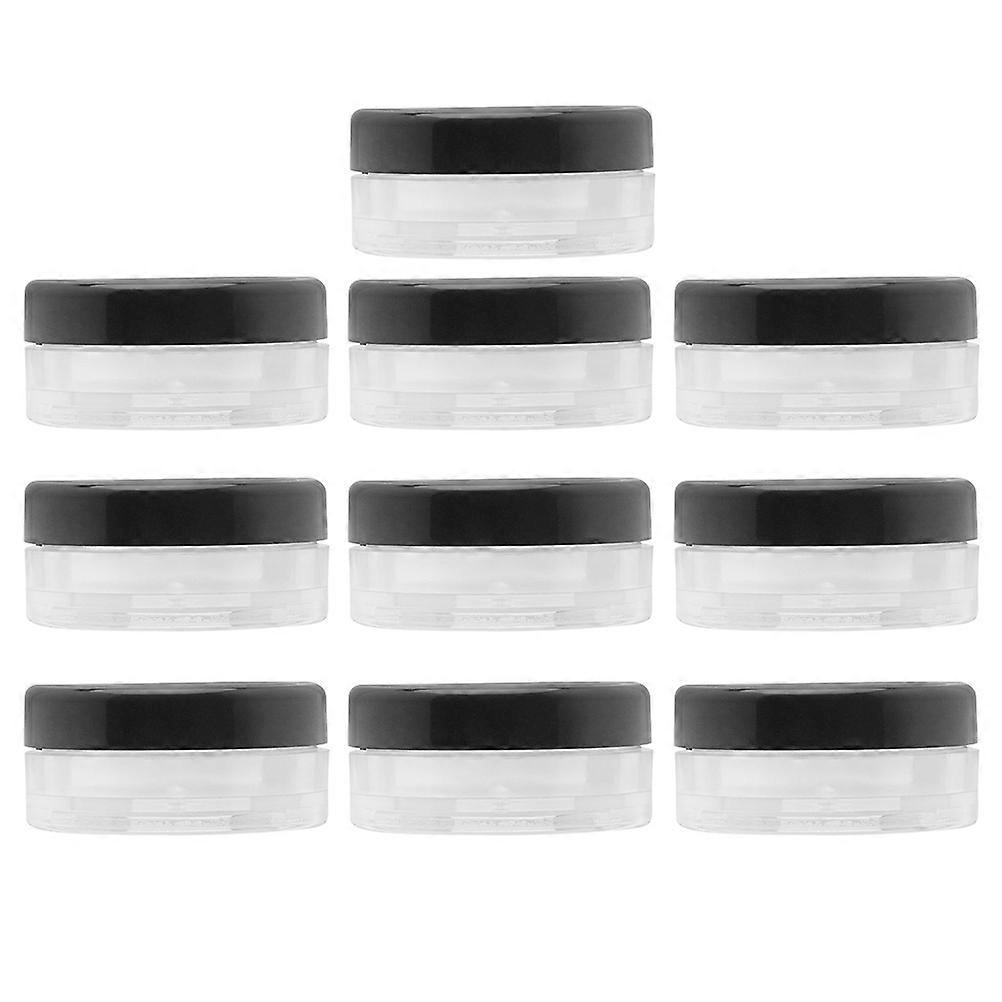 10PCS 10G Powder Compact Portable Loose Powder Box Honey Powder Compact Multi-purpose Cosmetics Sub Box for Home Use Black