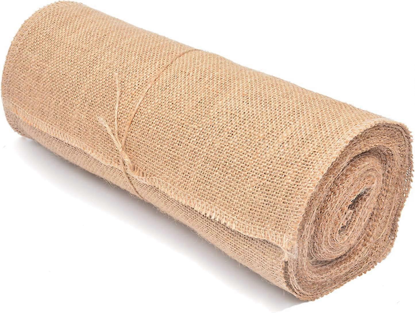 12 "Bred Natural Burlap Fabric Roll DIY materiale Solid Color Burlap Roll