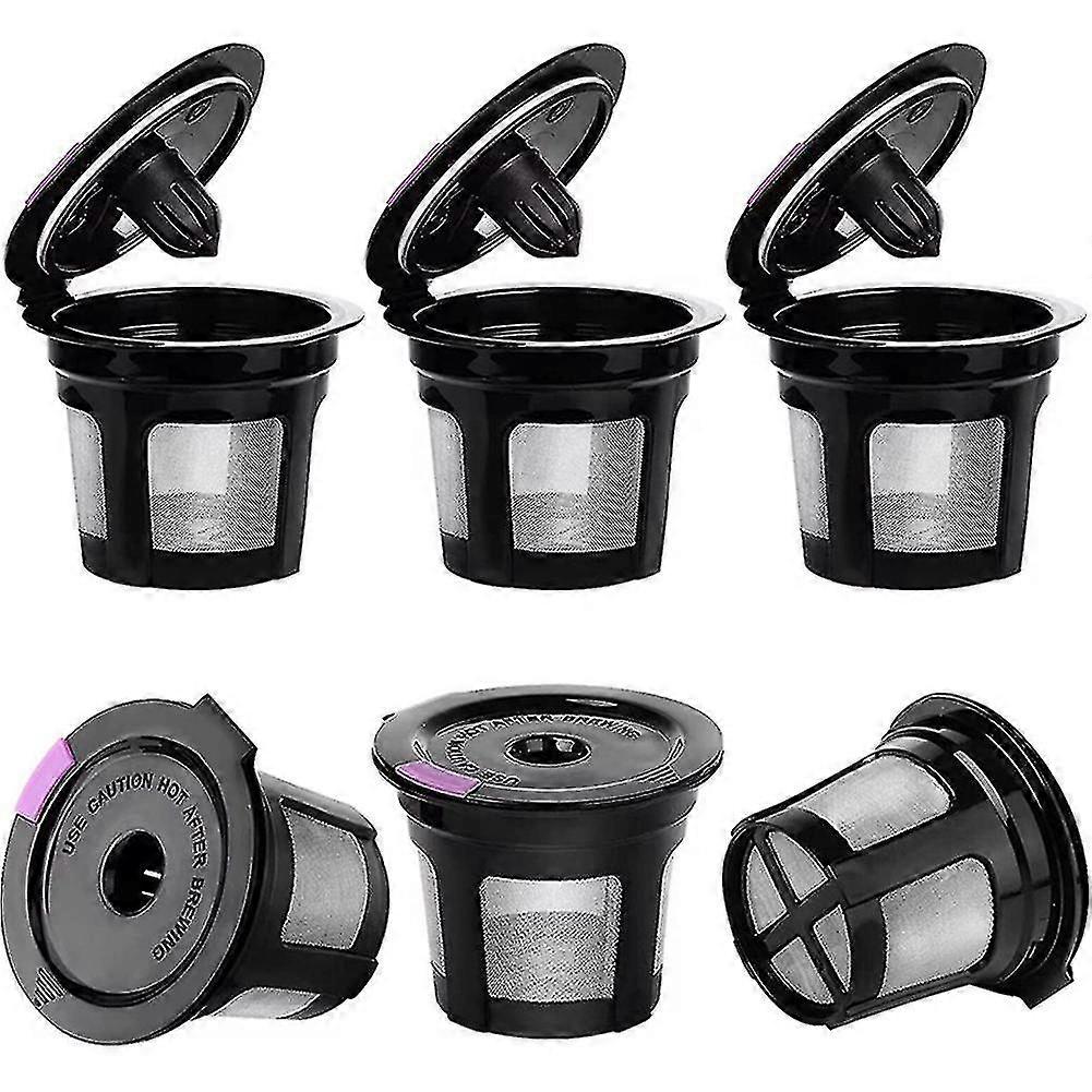Reusable K Cups For , 6 Pack K Cup Reusable Coffee Pods With Plastic, Refillable K Cup Coffe Pods W