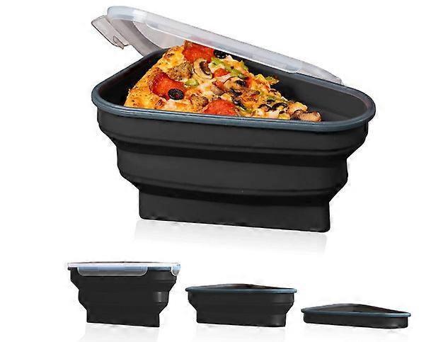 Silicone Folding Pizza Box Reusable Triangular Pizza Packing Box Takeaway Box_-dy
