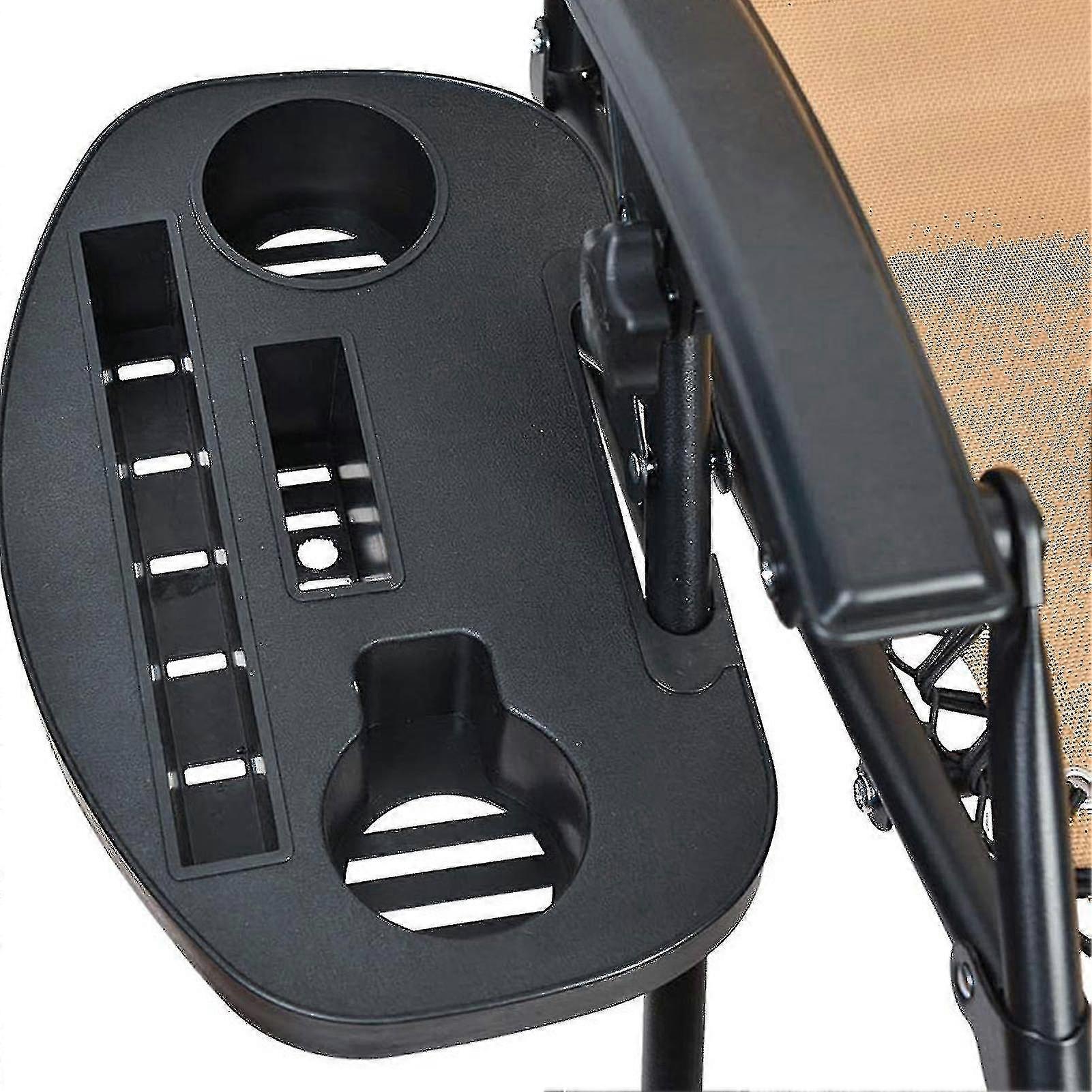 طوي مستلق كرسي كليب على الجانب شرب كأس حامل في الهواء الطلق المتسكع صينية - جيد