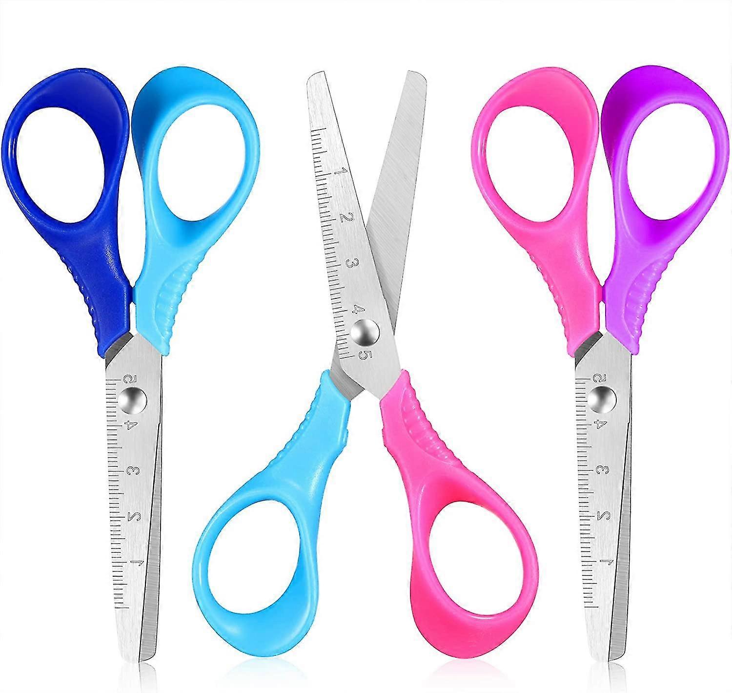 Children Safety Scissors Plastic Handle Child Craft Scissors Pre-school Training Scissors Handmade Scissors For Scrapbooking, Art Craft, Teaching Supp