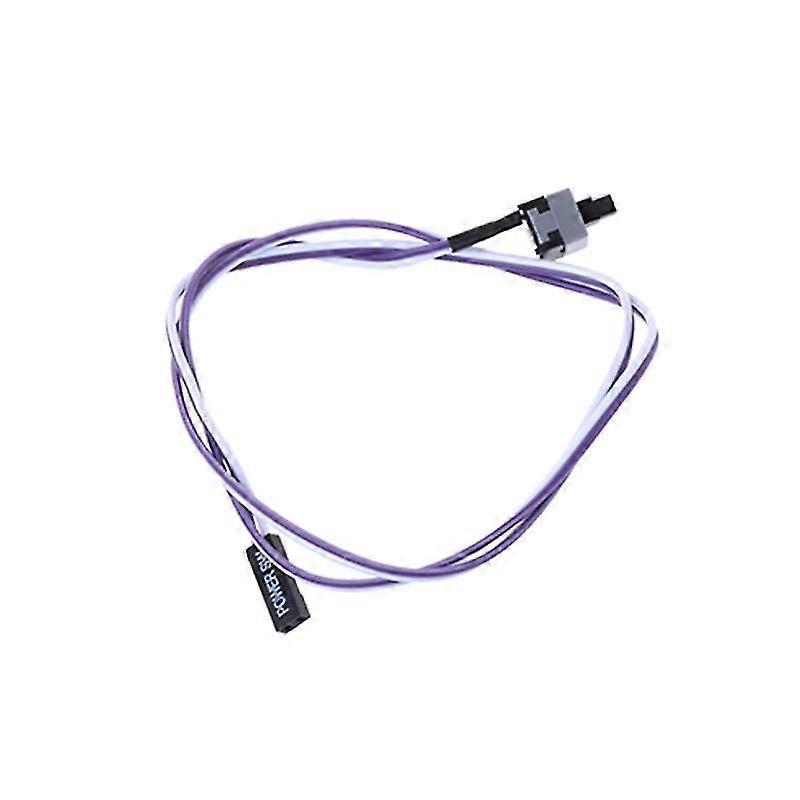 1 Pack 2 Pin Sw Pc Power Cable On/off Push Button Computer Switch Wire 48cm