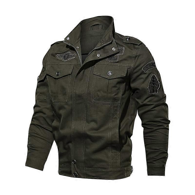 Men's middle-aged and young jacket top, men's pure cotton jacket, large-sized casual work jacket