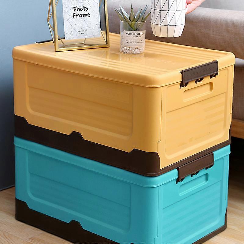Folding Large Capacity Storage Box Multi-purpose Stackable Storage Container med sikkert deksel for