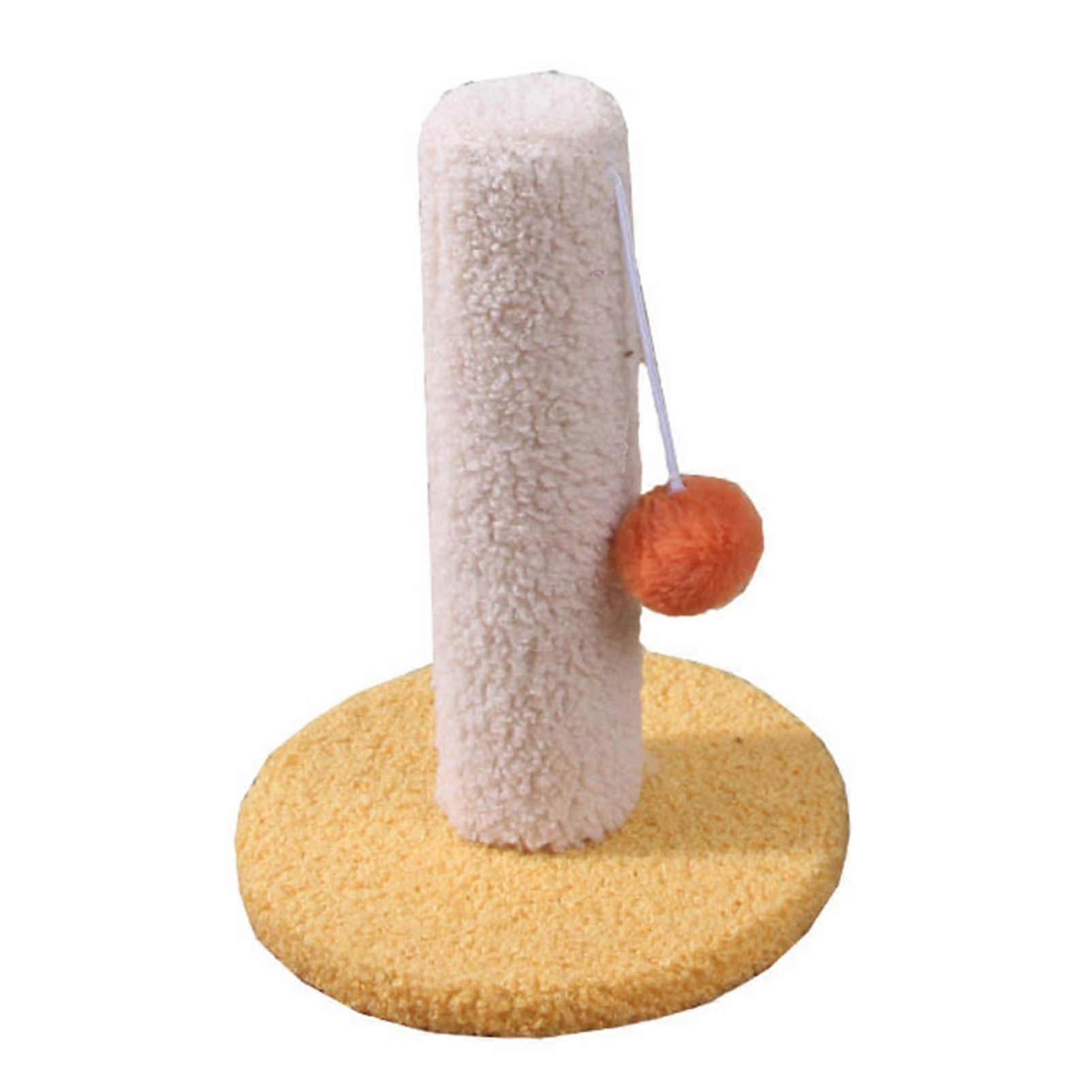 Scratch Resistant Climbing Post Stable Coral Fleece Cute Shape Comfortable Cats Scratching Post for Indoor