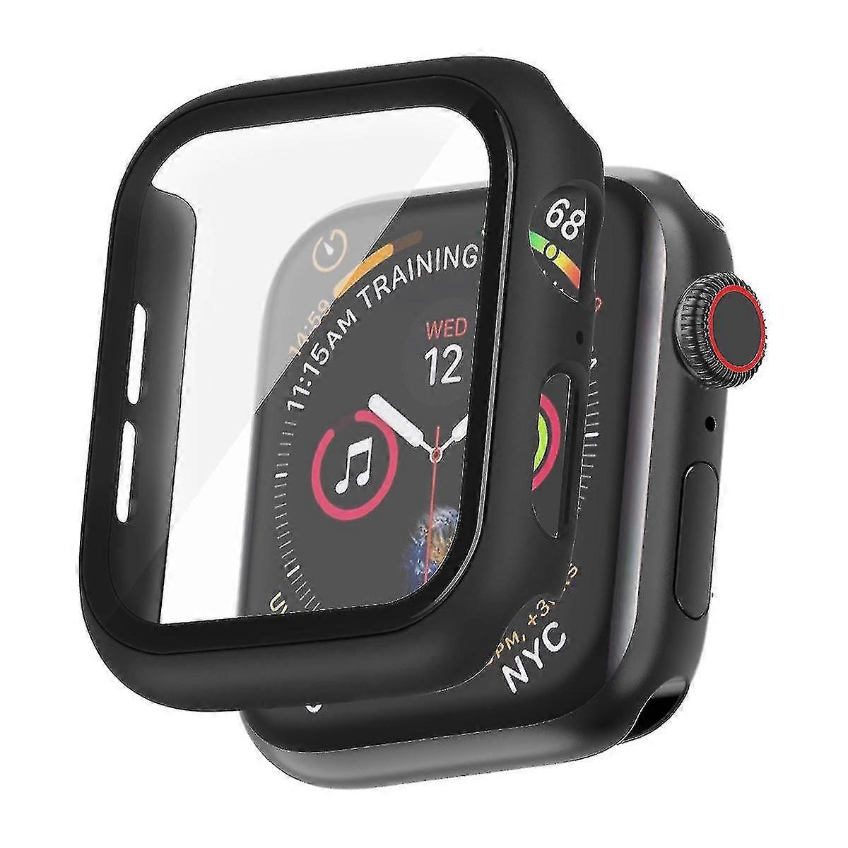 2pcs Hard Pc Cases With Tempered Glass Screen Protector Compatible With Apple Watch Series 6 Se Series 5 Series 4 44mm