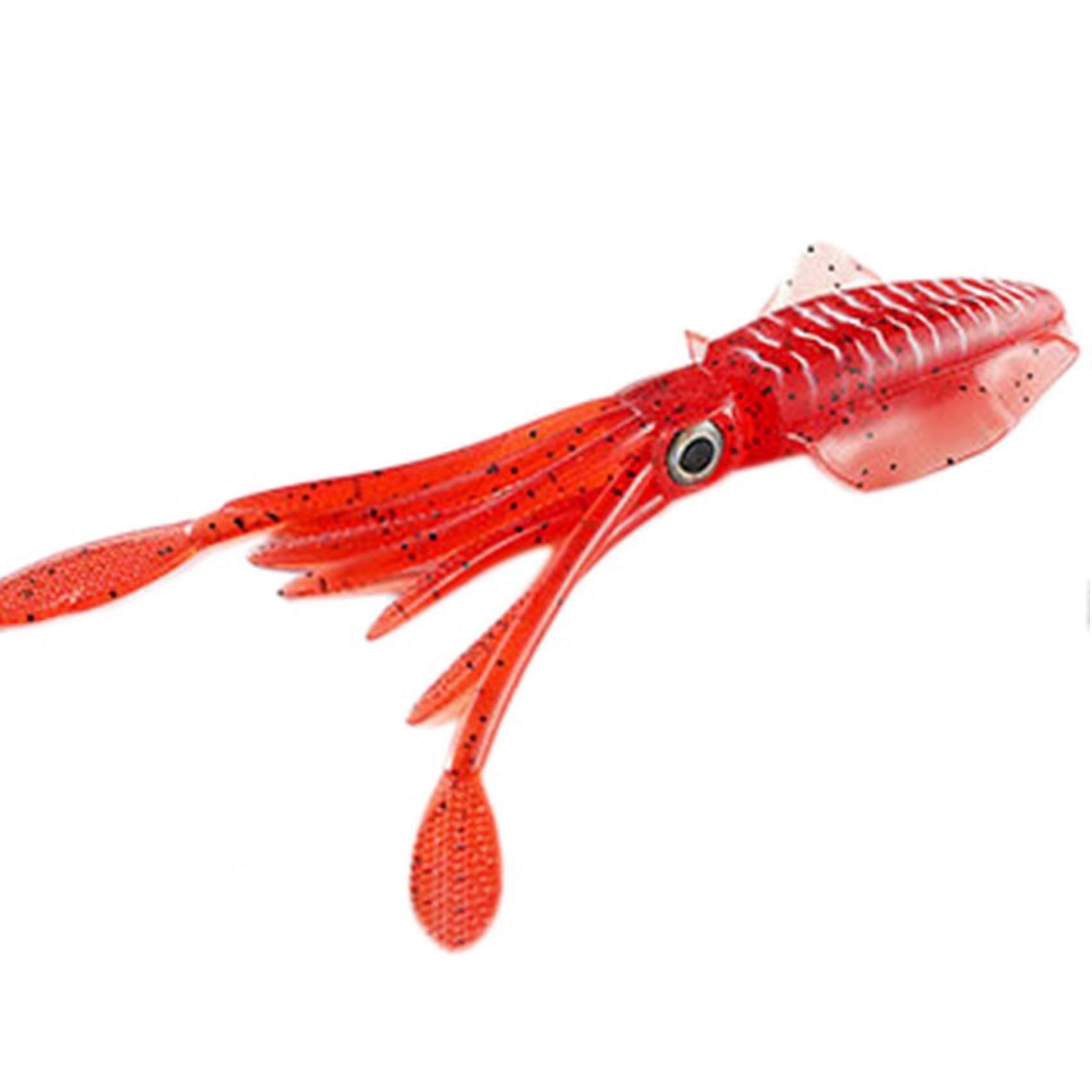 Angelköder Tintenfischköder mit UV/Leuchtköder Weichköder für das Meer 20cm/48g-grün