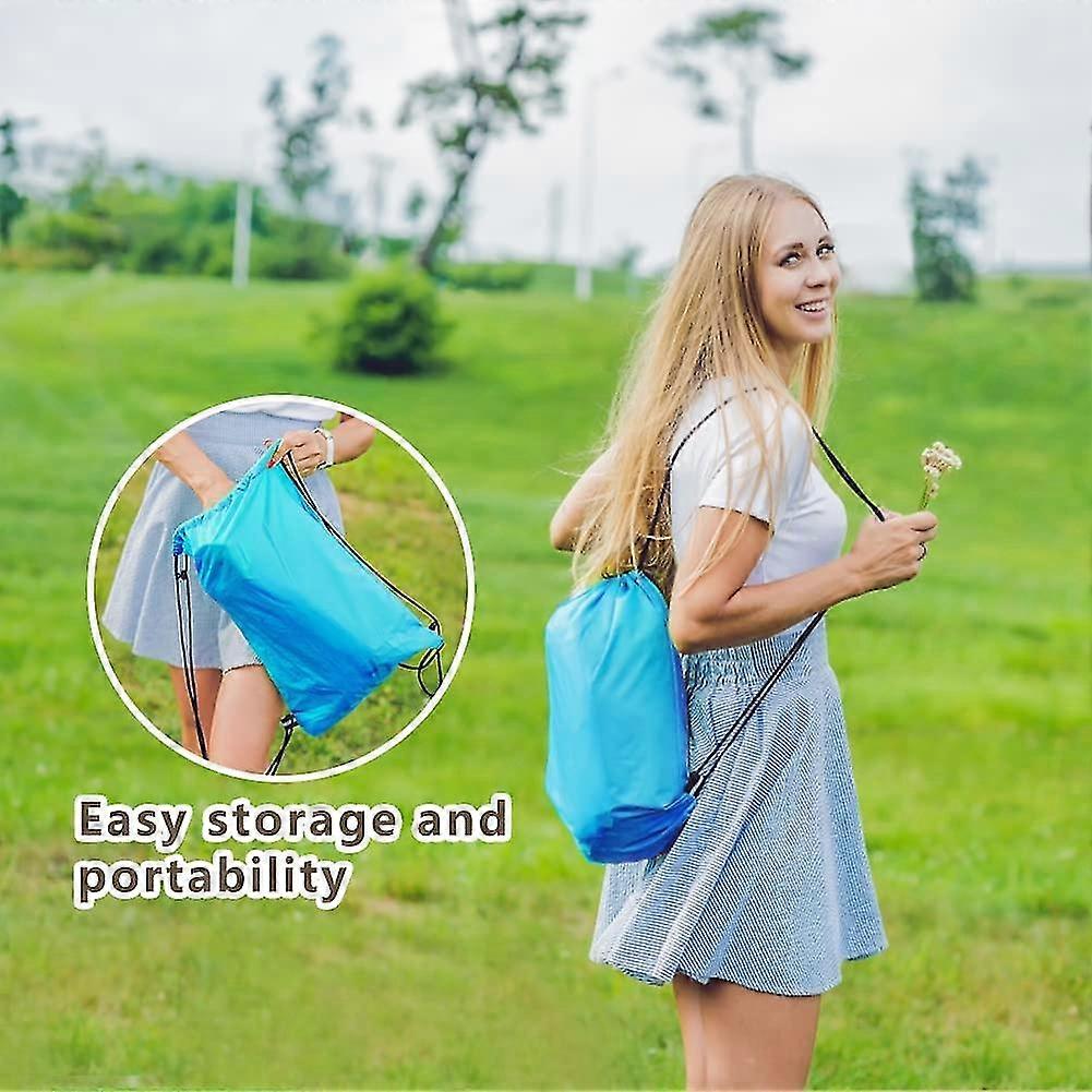 Inflatable Lounger Air Sofa Air Chair With Portable Bag,camping Sofa Inflatable Sofa Lounger For Backyard/pool/beach/camping (blue)