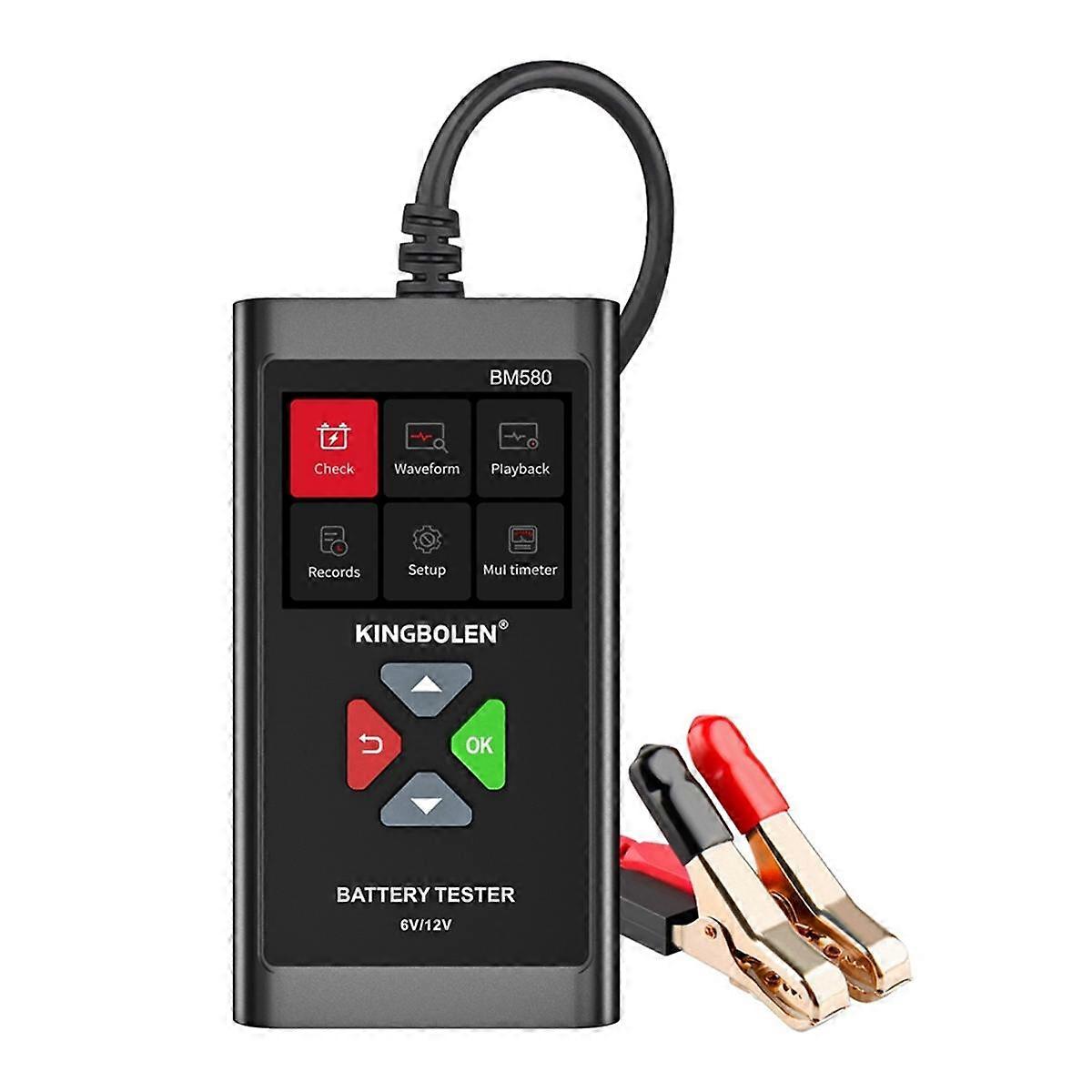 BM580 Battery Tester 12V 6V Car Battery Charger Tools Start-Up Circut Charging Test Automotive Ana