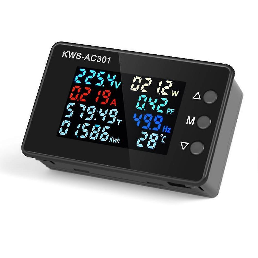 Digital Display Current Voltmeter 50-300v Ac Wattmeter Multifunction Electric Meter Power Detector A