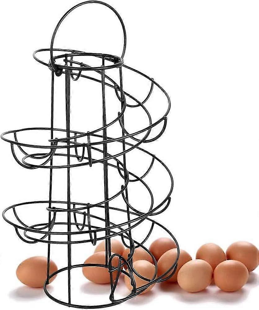 Spiral Egg Rack Eggs Metal Display Stand Basket Egg Dispenser Egg Holder