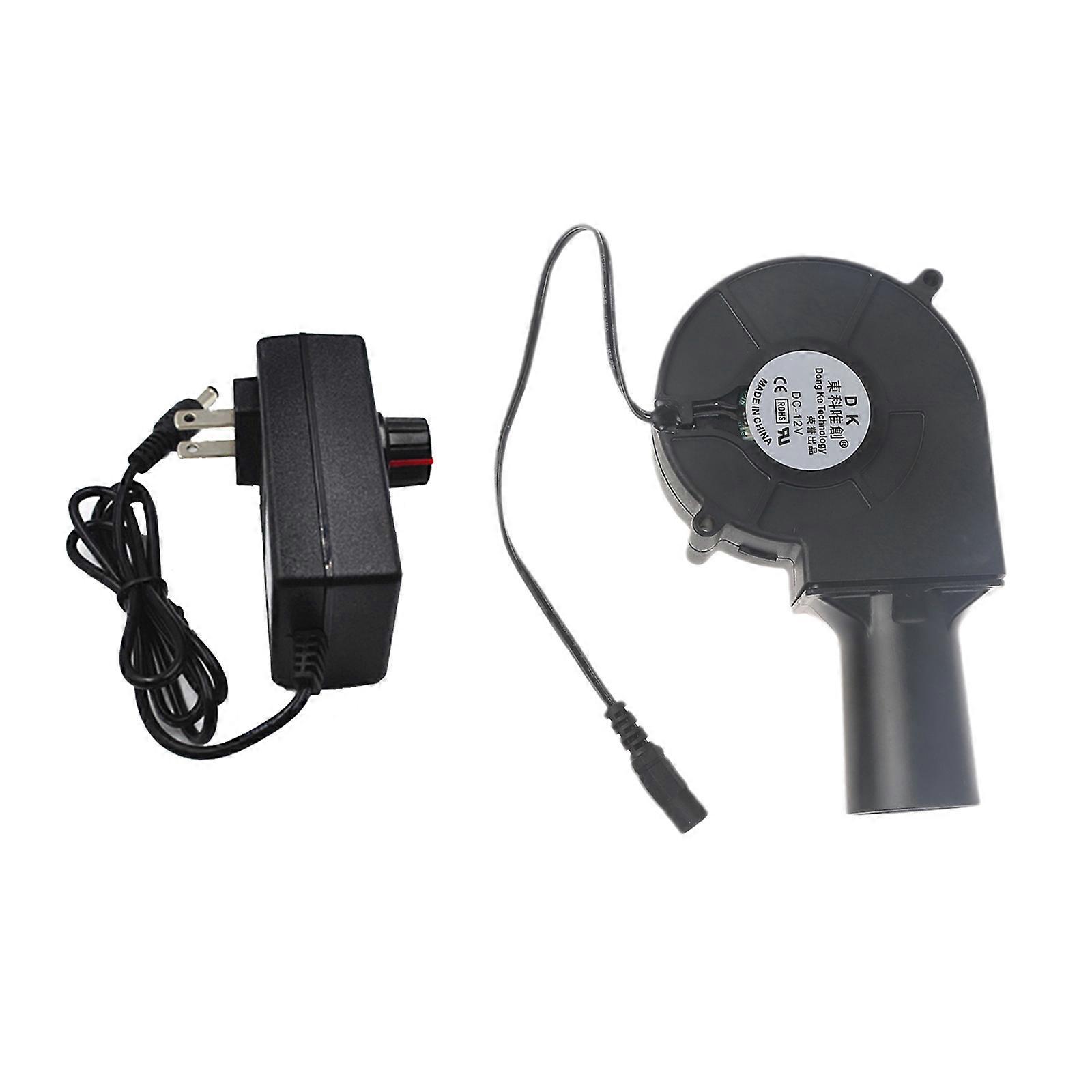 12V BBQ Fan with AC 100-240V Variable Speed Controller Adapter