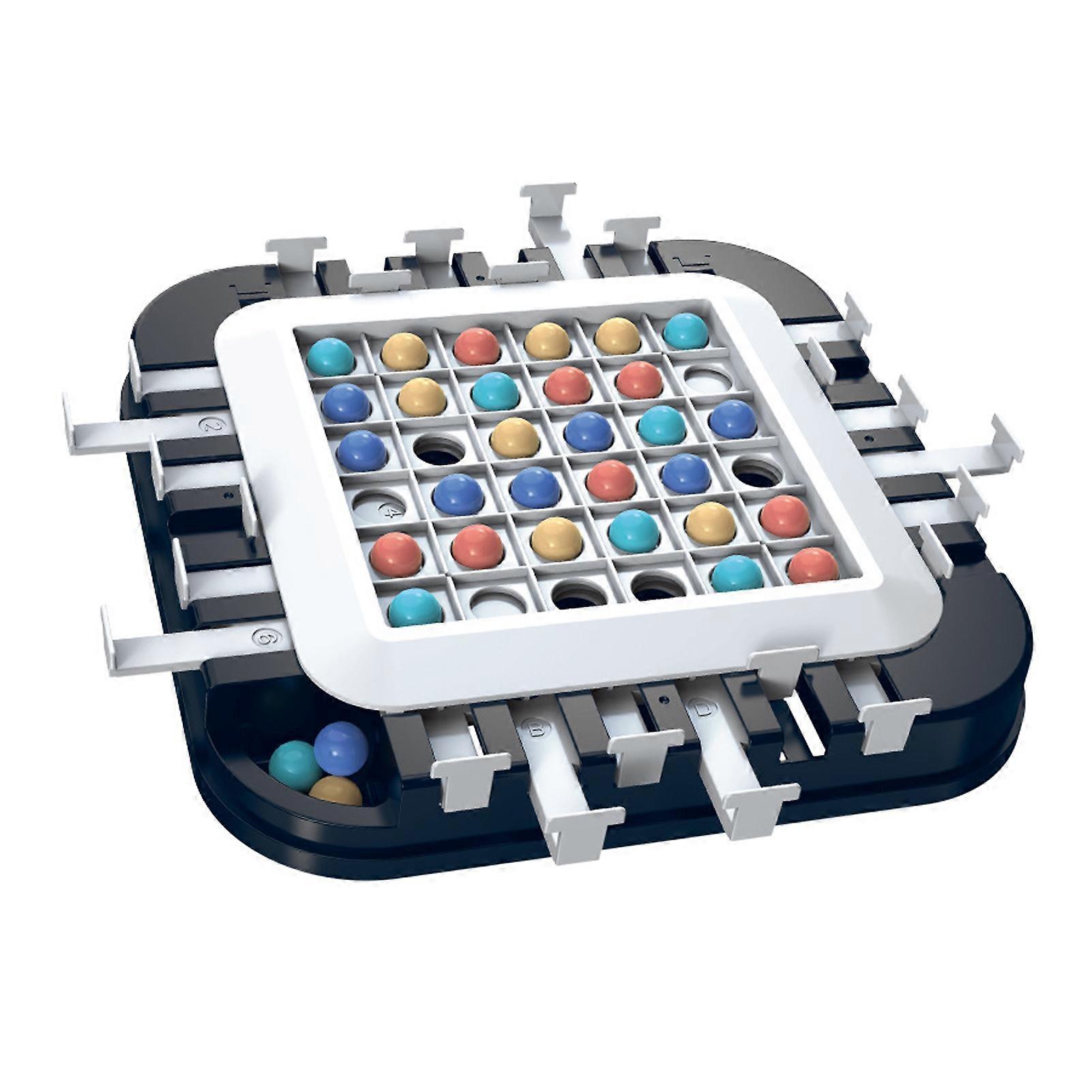 1 Set Ball Elimination Board Game with 32 Colorful Beads Color Recognition Focus Logic Thinking Training 2 Player Strategy Game Educational Ball Toy