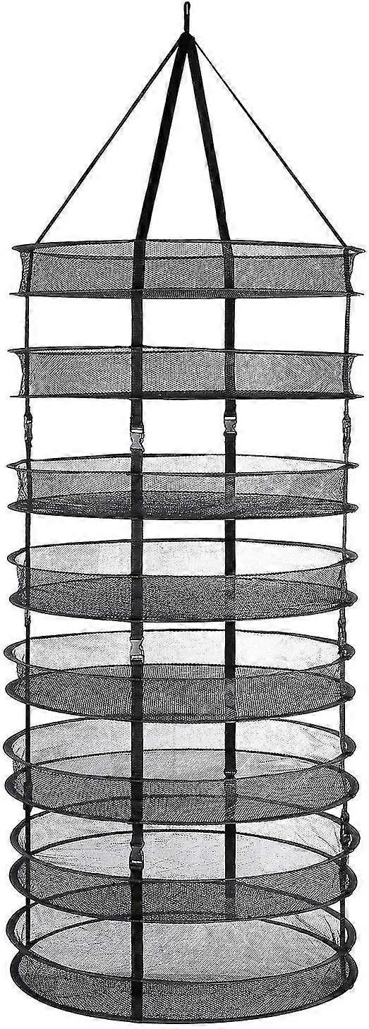 Foldable Hanging Drying Net 8 Layers Mesh Large Drying Rack Tent Plant Drying Diameter 60cm