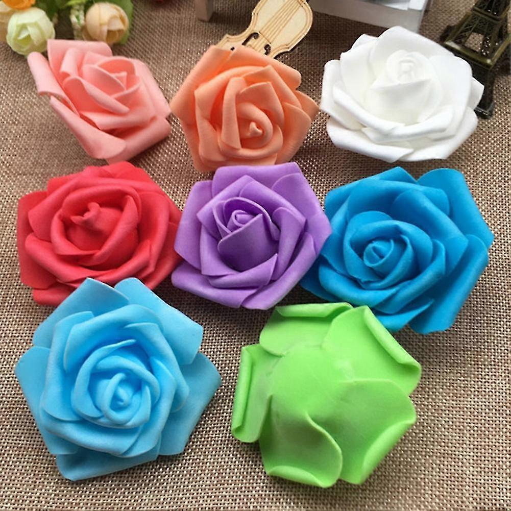 25/50/100pcs Artificial Pe Foam Rose Flowers Head Diy Wedding Home Room Decor