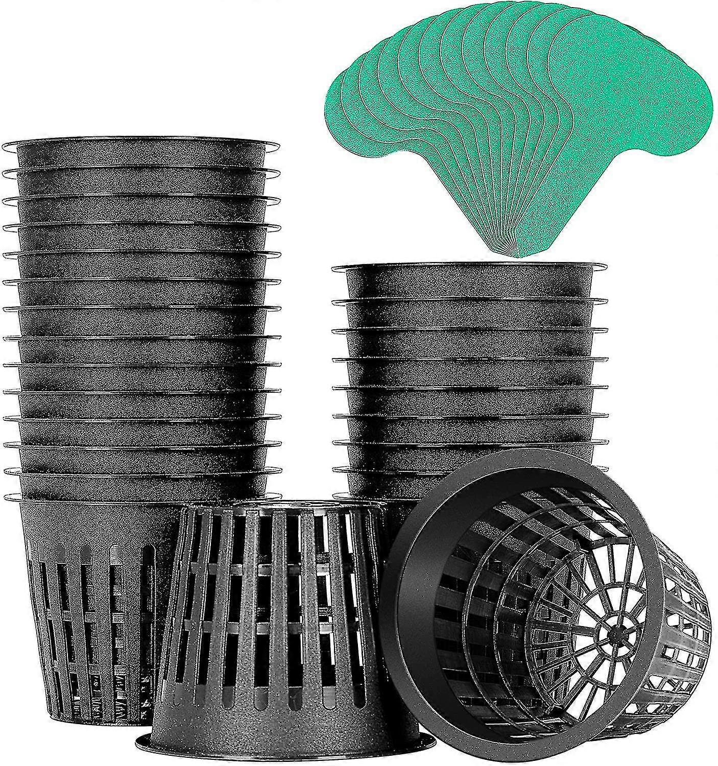 25 حزمة 3 بوصة صافي الأواني الثقيلة صافي أكواب مع 100 جهاز كمبيوتر شخصى تسميات النبات