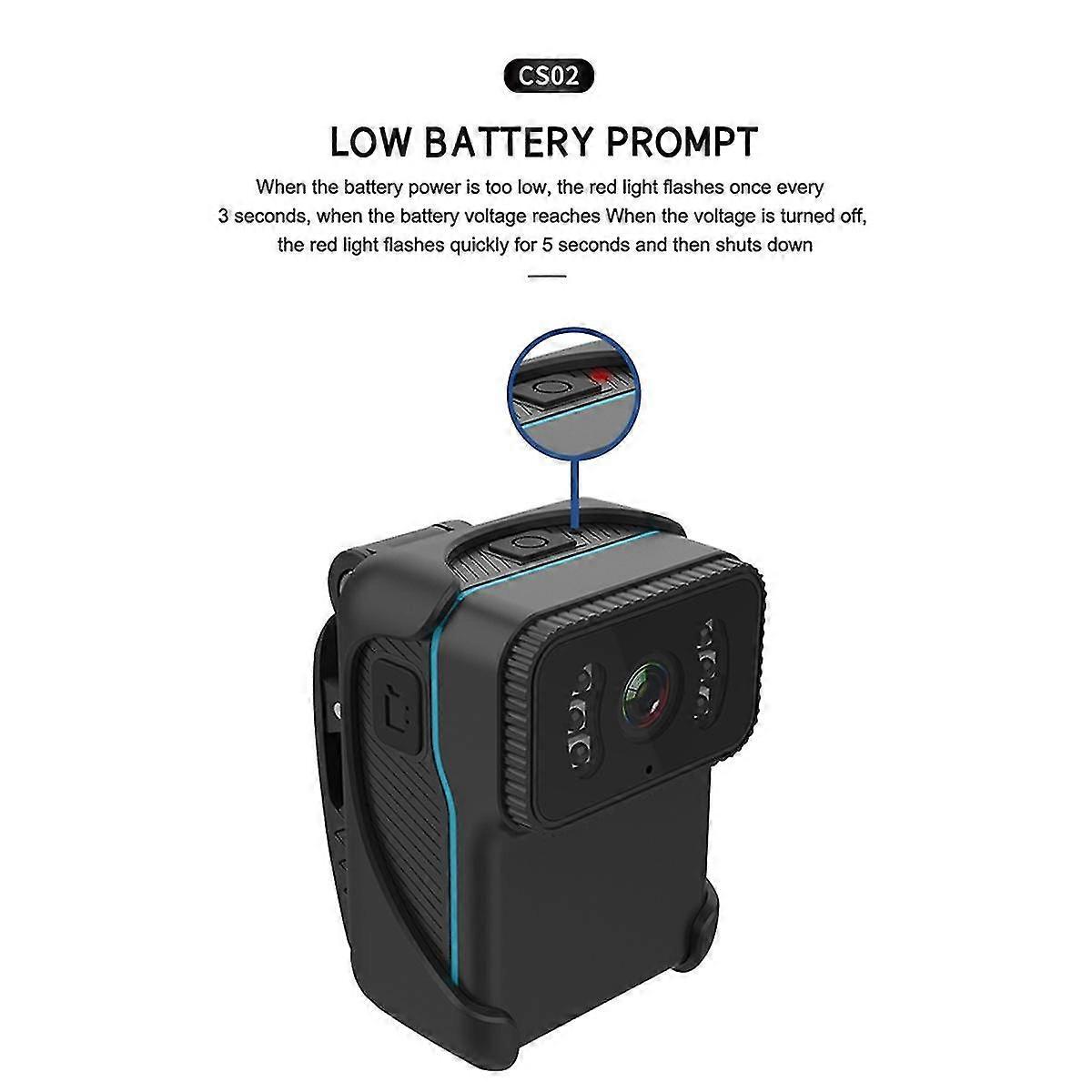 Cs02 Back Clip Action Camera Support Tf Card Night Dv Wifi Loop Cam Video Mp4 Camcorder Vision Recording Z9h4