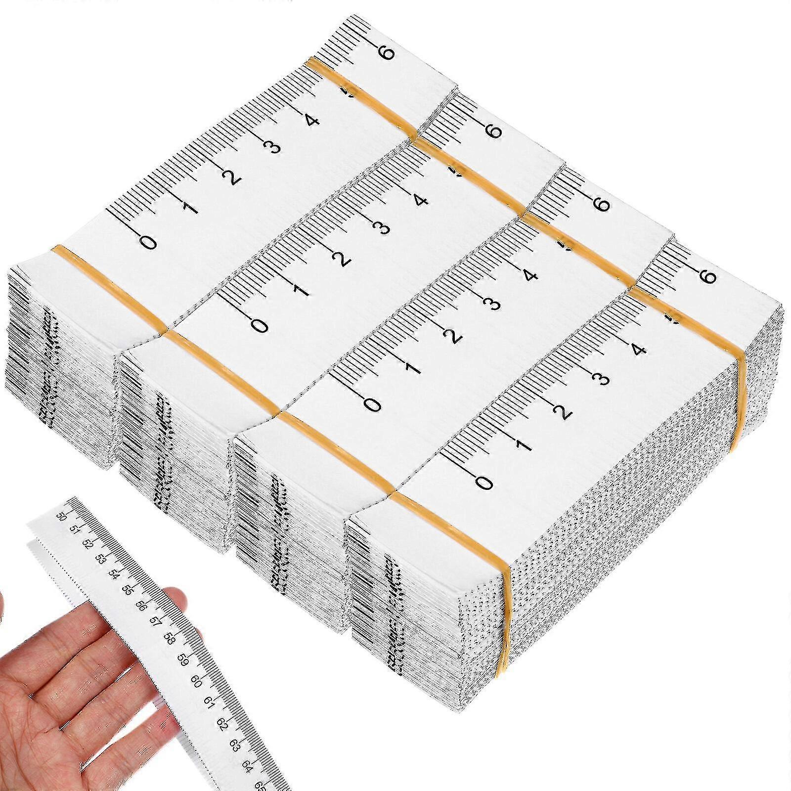 100 Pcs Paper Tapes Measure Disposable Paper Measuring Tapes Double-scale Body Measurement Tapes Flexible Wound Measuring Rulers