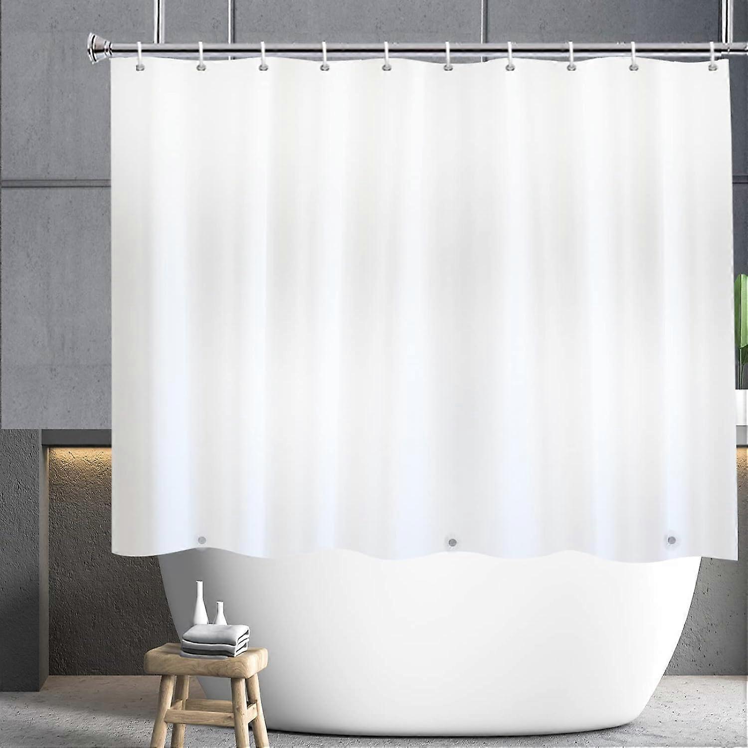 Kurzer Duschvorhang 180x150cm, Weiß Kürzerer Duschvorhang mit