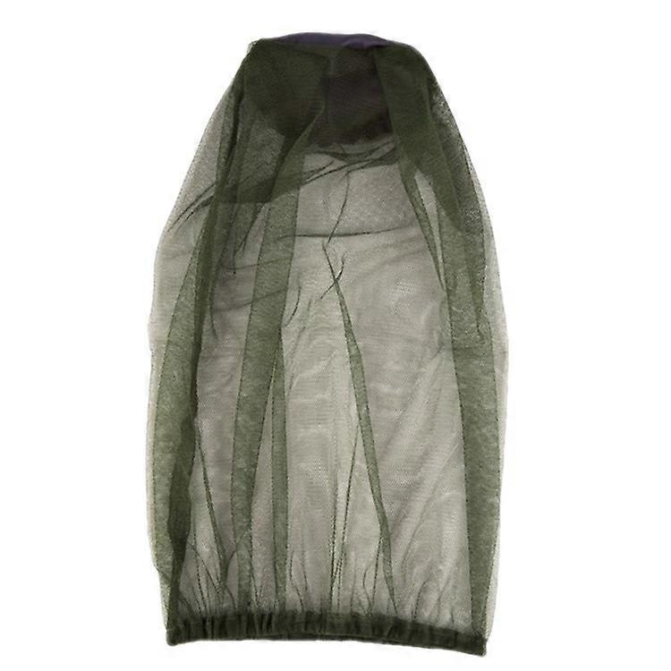 Mosquito Head Net Mesh Face Protector Cap Insect Bee Sun Fish Hat(1 pcs, green)