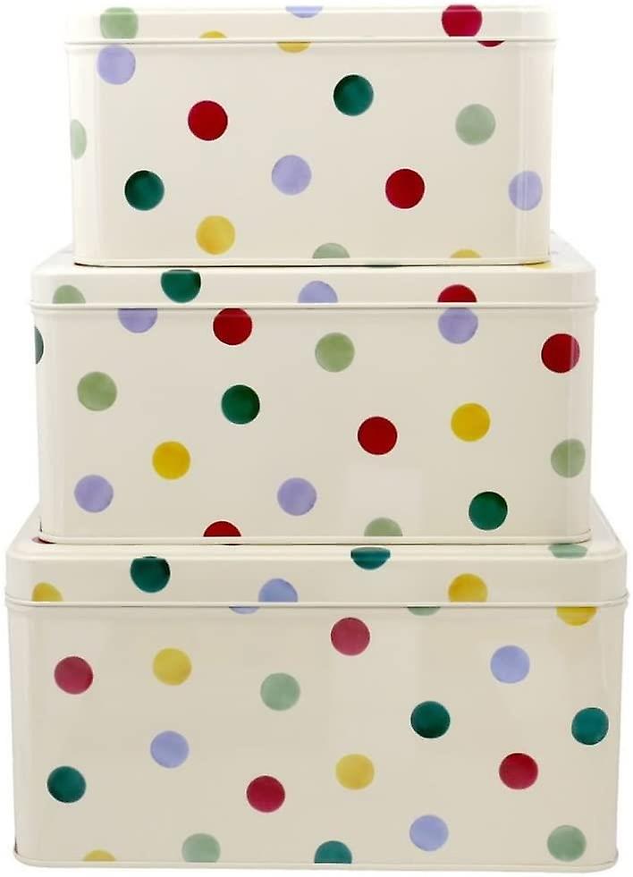 Emma Bridgewater Square Polka Dot Set Of 3 Square Cake Tins