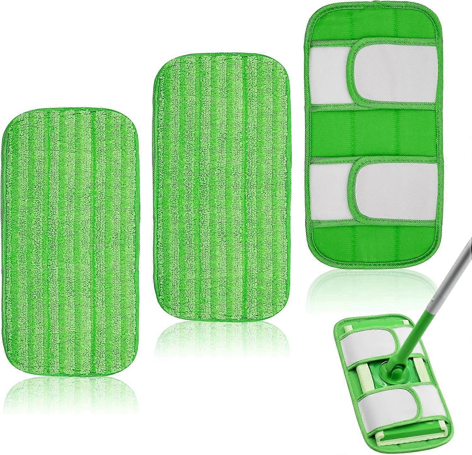Pack Reusable Replacement Mop Cloths Compatible with Swiffer Sweeper Wet and Dry Use Microfiber Mop Pads Suitable for Many Types of Floor Coverings