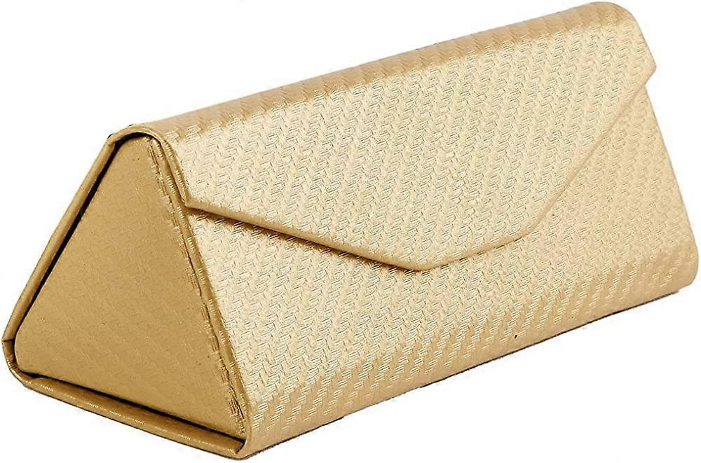 Collapsible Triangle Travel Glasses Case Foldable Flat for Eyewear Storage